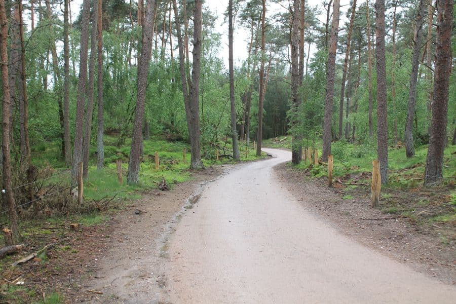 afrastering eiken palen